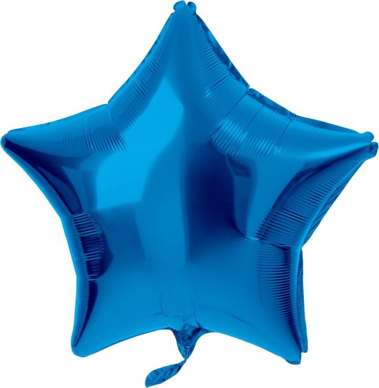 Folieballon Ster Blauw - 48 cm