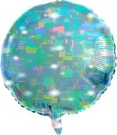 Folat - Folieballon Rond Galactic Aqua - 45 cm