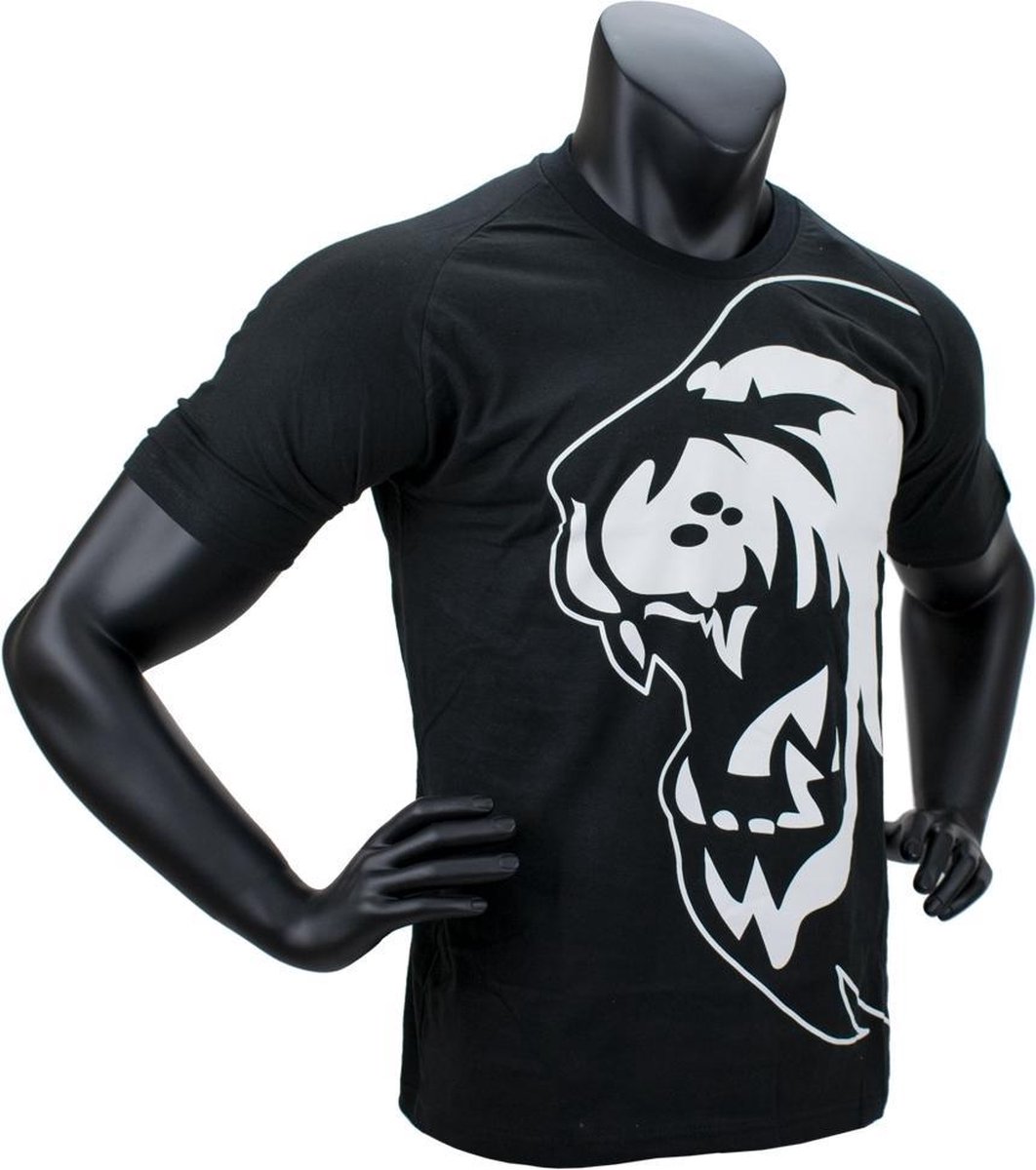 Super Pro T-Shirt Lion Logo Zwart/Wit Small