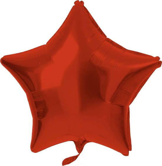 Folat - Folieballon Ster Mat Rood - 48 cm
