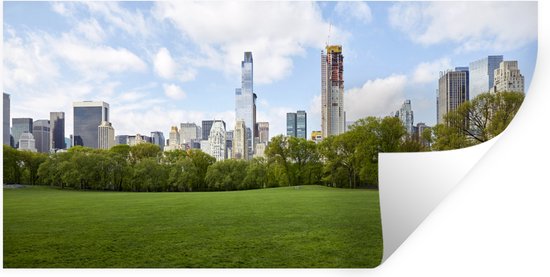 Muurstickers - Sticker Folie - New York - Skyline - Central Park - 80x40 cm - Plakfolie - Muurstickers Kinderkamer - Zelfklevend Behang - Zelfklevend behangpapier - Stickerfolie
