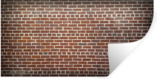 Sticker Muursticker de briques - Mur de briques foncées - 80x40 cm - feuille autocollante - sticker mural repositionnable