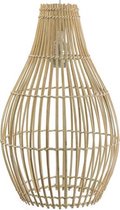 Hanglamp - hanglamp | wit | bamboo | 27x27x44 cm - bamboe - 27x27x44