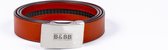 Black & Brown Belts / 125 CM / Squared - Light Brown Belt B&BB/ Leren Riem/ Heren Riem/ Dames Riem/ B&BB / Automatische Gesp/ Runderleer/ RVS / Broeksriem / Riemen / Riem /Riem her