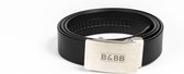 Black & Brown Belts/ 125 CM /Squared - Black Belt B&BB/ Leren Riem/ Heren Riem/ Dames Riem/ B&BB / Automatische Gesp/ Runderleer/ RVS/ Broeksriem / Riemen / Riem /Riem heren /