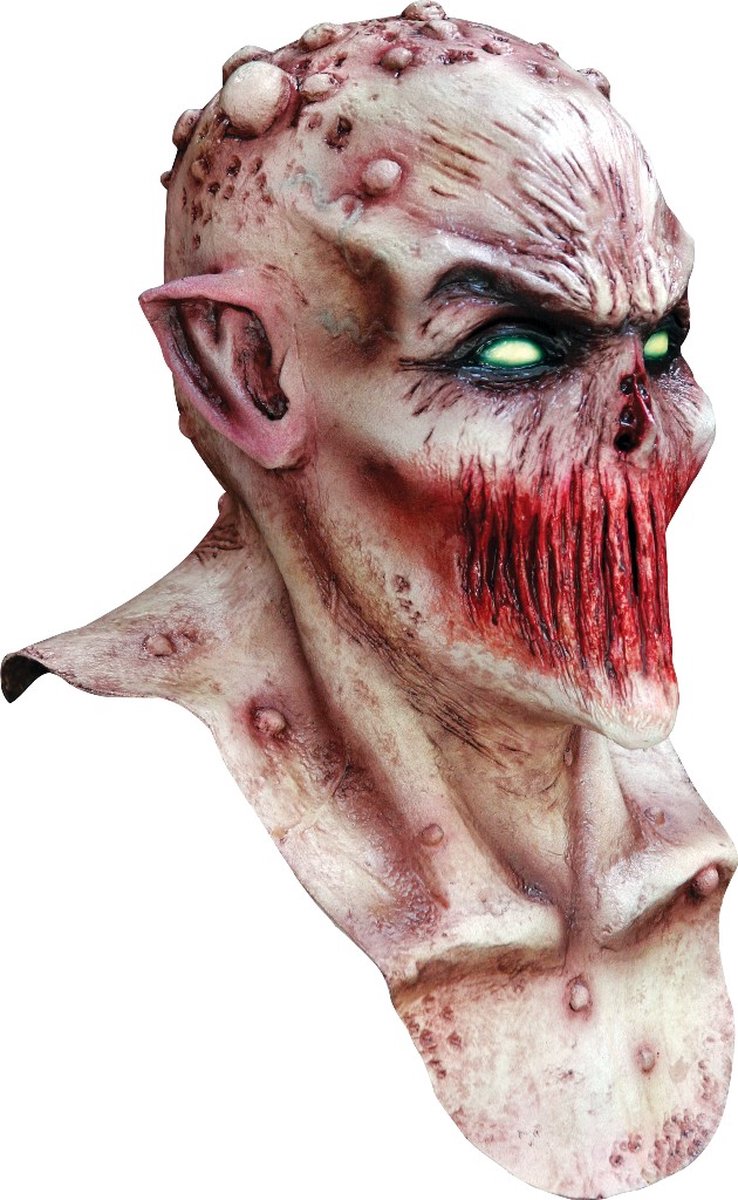 Vegaoo Halloween Masker - Dichtgenaaide Mond Voor Volwassenen - Latex