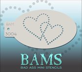Bad Ass Stencil Nr. 3004 - BAM3004 - Schmink sjabloon - Bad Ass mini - Geschikt voor schmink en airbrush