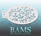 Bad Ass Stencil Nr. 4014 - BAM4014 - Schmink sjabloon - Bad Ass mini - Geschikt voor schmink en airbrush