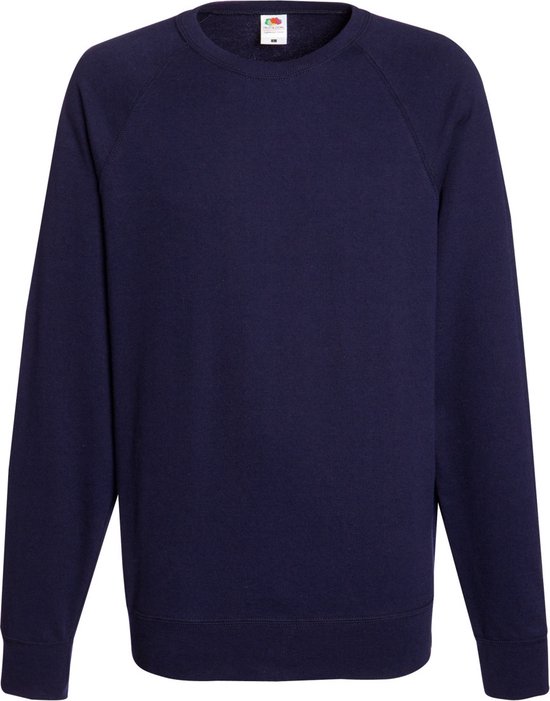 Fruit Of The Loom Heren Lichtgewicht Raglan Sweatshirt (240 GSM) (Donker Marine)