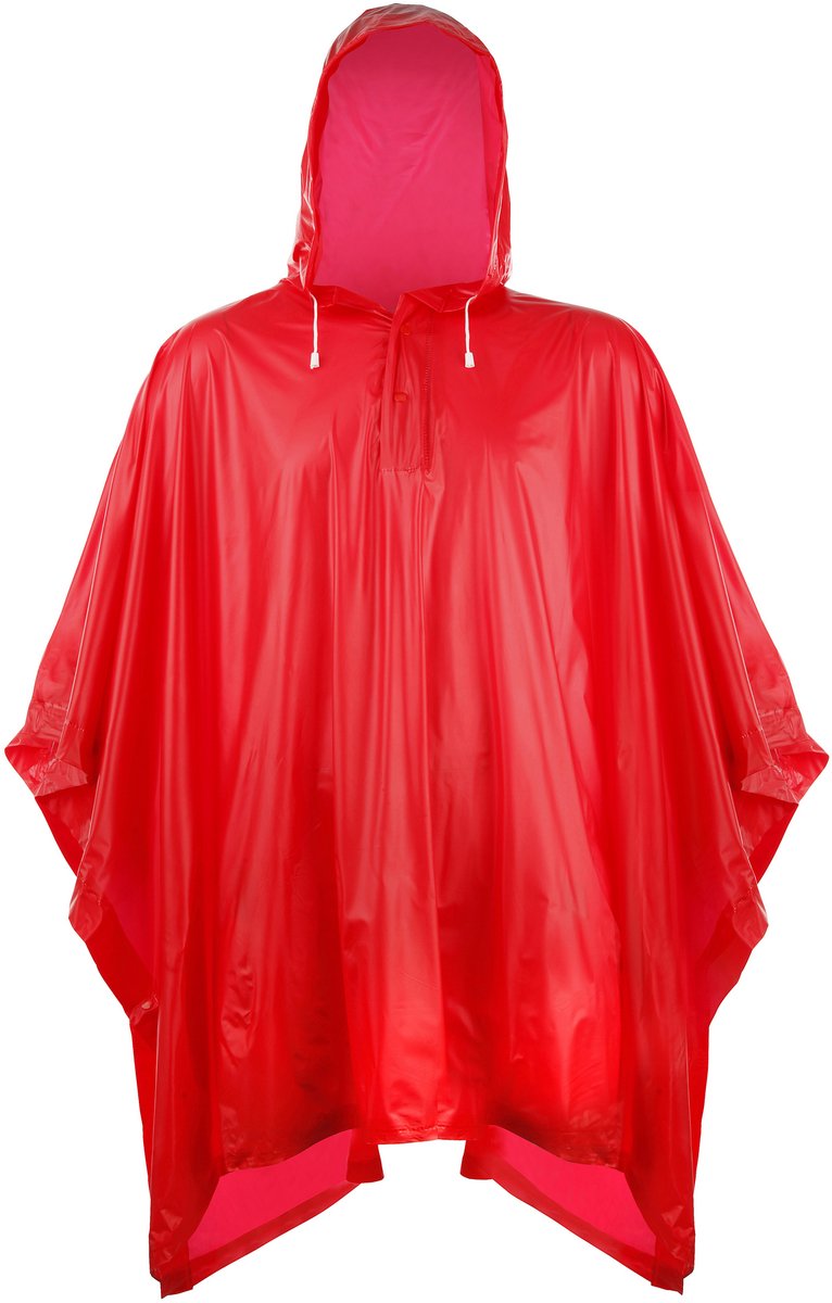 Splashmacs Unisex Volwassenen Plastic Poncho / Rain Mac (Rood)