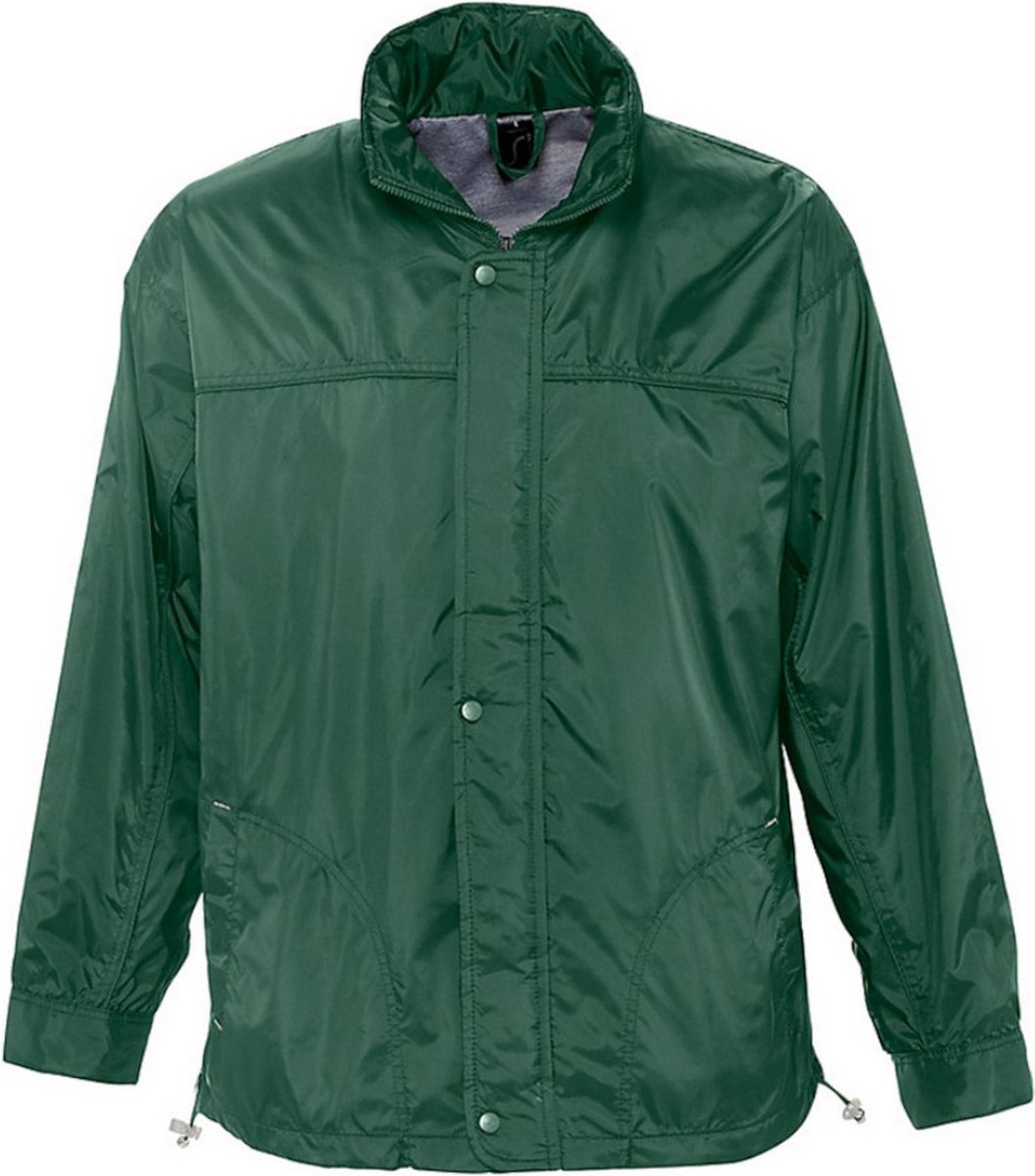 SOLS Mistral Unisex Gevoerde Lichtgewicht Windbreker Jasje Bosgroen