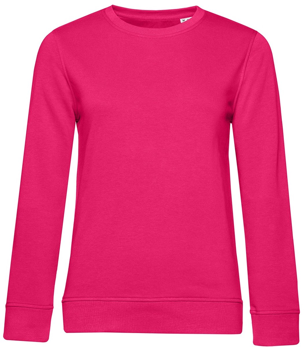 B&C Dames/dames Organic Sweatshirt Heldere Magenta