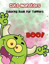 Cute Monsters Coloring Book For Toddlers