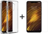 Xiaomi Pocophone F1 hoesje shock proof case transparant hoesjes cover hoes - 1x Xiaomi Pocophone F1 screenprotector