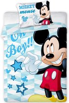 Disney Mickey Mouse Oh Boy!! - BABY dekbedovertrek - 100 x 135 cm - Multi