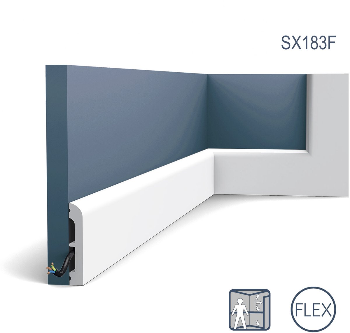 Plint Multifunctioneel SX183F flexibel Orac Decor Axxent
