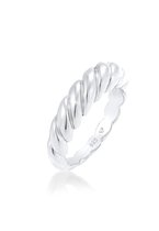 Elli Ring Dames Band Ring Twisted Basic Trend Chunky Blogger in 925 Sterling Zilver