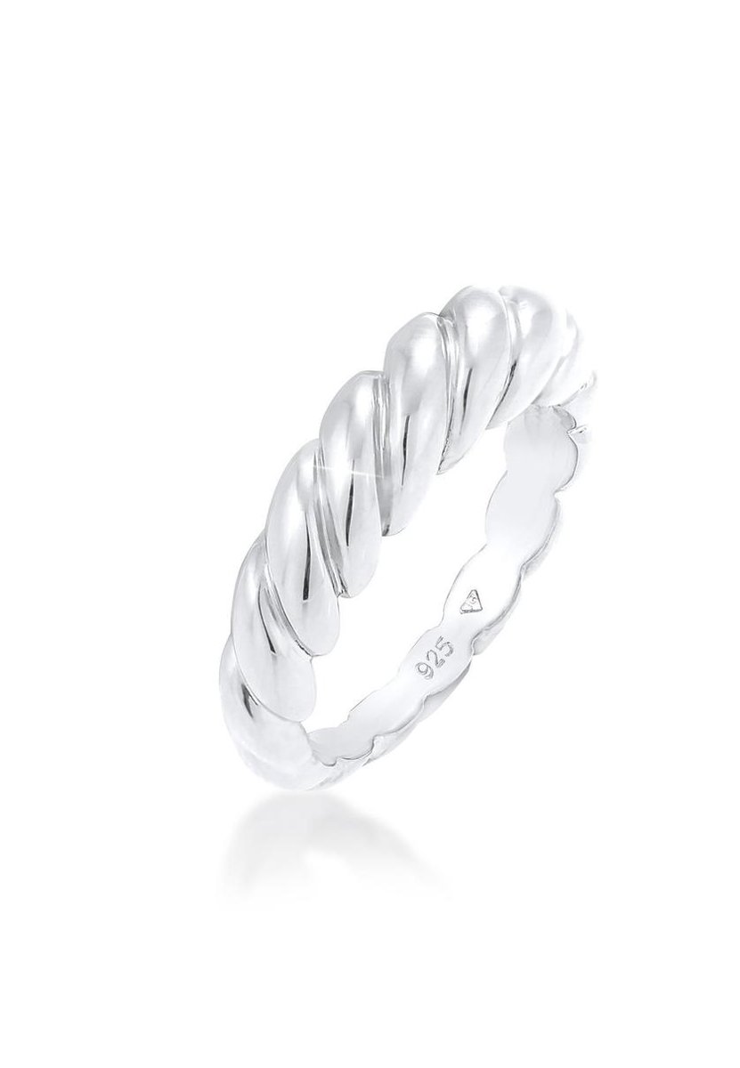 Elli - Ring - Dames Band Ring Twisted Basic Trend Chunky Blogger in 925 Sterling Zilver - Dames