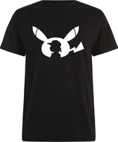 Pokémon T-shirt zwart Ash & Pikachu maat L