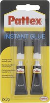 Pattex Instant Glue - secondelijm - vloeibare lijm - set van 2x3gram