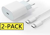 2x Razendsnelle Oplader voor Samsung S21 / S21 Plus / S21 Ultra | Inclusief 2 Meter Kabel | Lader  Samsung S21 / S21 Plus / S21 Ultra / S20 / S20 Plus / S20 Ultra / A52 / A72 / A71 / A51 | Op