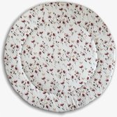 Boxkleed rond 90cm - wafelstof - roze - bloemprint - hydrofiel