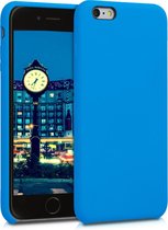 kwmobile telefoonhoesje voor Apple iPhone 6 Plus / 6S Plus - Hoesje met siliconen coating - Smartphone case in stralend blauw