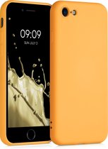 kwmobile telefoonhoesje voor Apple iPhone SE (2022) / SE (2020) / 8 / 7 - Hoesje voor smartphone - Back cover in goud-oranje