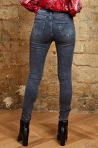 Broek Toxik3 hoge taille L185 jeans medium grijs