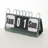 Kalender - Industrieel - 31xH18cm - metaal - Groen