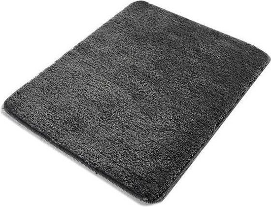 GRANNY SAYS Badmat 50x80 cm, badkamermat antislip, badkamer mat grijs, super waterabsorberende badmat, microvezel badtapijt, machinewasbare badmat, antislip badmatten, bath mat, bathroom rug
