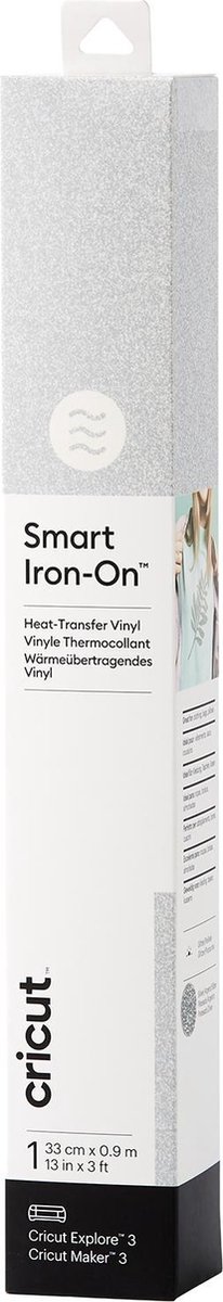 Cricut Transferfolie - Smart Iron-On - 33 x 91cm - Glitter Zilver