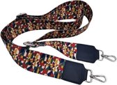 THL Design - Schouderband Voor Tas – Tassenriem – Tas Hengsel - Bag Strap - Verstelbaar – Zilverkleurig – Multicolour Blauw