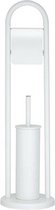 Sealskin Acero Toiletbutler vrijstaand - Toiletborstel met houder - Toiletrolhouder met klep - Wit