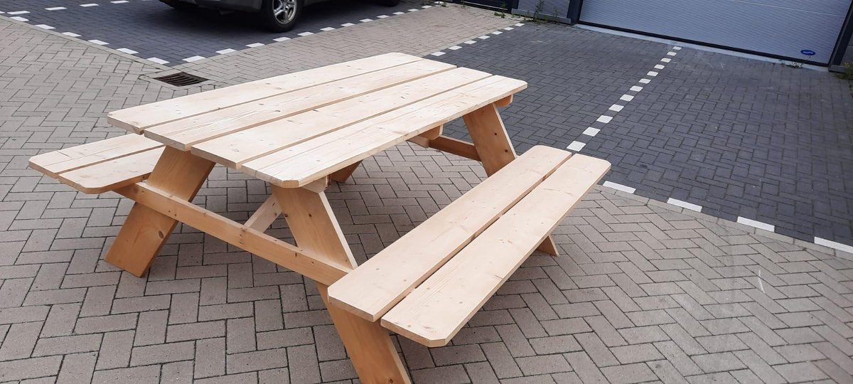 Picknick tafel van nieuw steigerhout 180x200x78cm