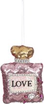 House of Seasons Parfumfles Kerst Ornament - L3 x B7,5 x H11,5 cm - Roze