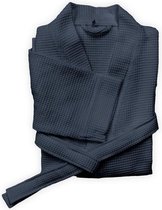 Heckett & Lane - Badjas Wafel Lang - Maat XL - Insignia Blue
