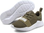 Puma Sneakers - Maat 34 - Unisex - olijfgroen - wit