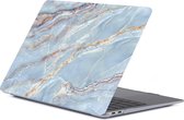 Tablet2you.nl - Apple MacBook Air 13.3 - A1932 - A2179  - Hard case - Marmer - Blauw - Goud