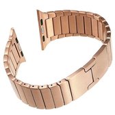 DrPhone RVS Armband - Roestvrij Stalen Armband - Met Vlindersluiting - Geschikt voor Apple Watch 38/40/41mm - RoseGoud