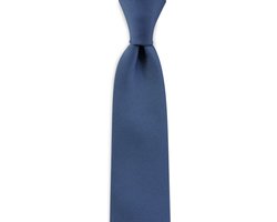 JB Collection - Stropdassen - stropdas denim blauw smal - denim blauw
