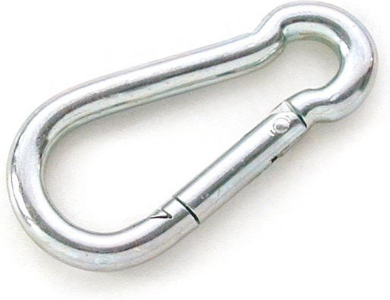 Verzinkt SWL Karabijnhaak 8x80mm: 230kg