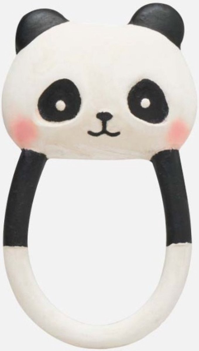 Lanco rubberen bijtring - Kori de Panda - zwart - wit van Lanco — afbeelding 4