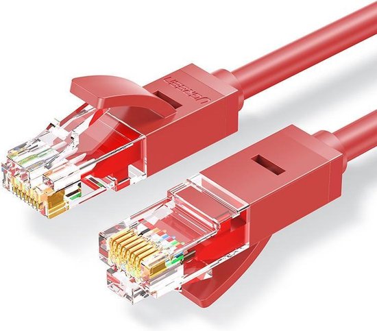 Ugreen Ethernet patchkabel - RJ45 Cat 6 UTP - 1000Mbps - 1 m  - rood