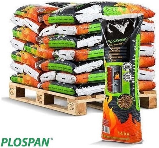 Plospan - Houtpellets - 28 zakken - 392 kg - Mix pellets - EN+A1