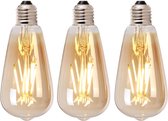 Bronx71® Lichtbron LED druppel 14,5 cm (set van 3) gold