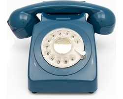 GPO 746ROTARYAZU - Telefoon retro jaren ‘70, draaischijf, azuurblauw