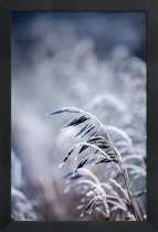 JUNIQE - Poster met houten lijst Frosty Morning 5 -13x18 /Blauw &