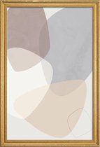 JUNIQE - Poster met houten lijst Graphic 192 -20x30 /Bruin & Grijs