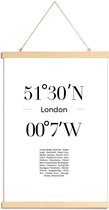 JUNIQE - Posterhanger London -30x45 /Wit & Zwart